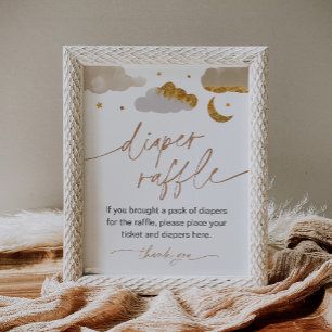 Poster Fralda Raffle Game Twinkle Little Star Chá de fral