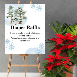 Poster Fralda Raffle Game Winter maravilderland snowflake