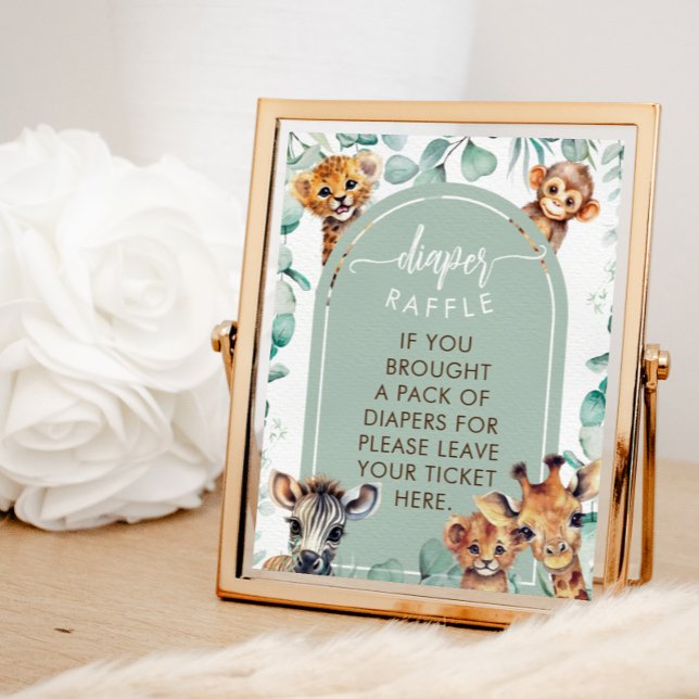 Poster Fralda Raffle Selgle Animal Eucalyptus Sinal de Jo (Criador carregado)