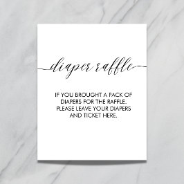 Poster Fralda Raffle Sinal Simples Moderno Minimalista