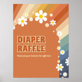 Poster Fralda Retroativa Raffle Rainbow Daisy