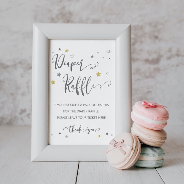 Poster Fralda Sinal de Raffle Sinal de Gênero Chá de fral (Criador carregado)