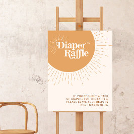 Poster Fralda Sunshine Boho Chá de fraldas Raffle