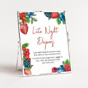 Poster Fraldas Noturnas de Chá de fraldas Berry Sweet