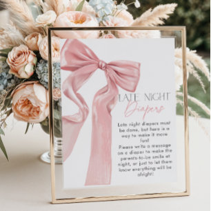 Poster Fraldas Noturnas Elegantes de Arco Rosa