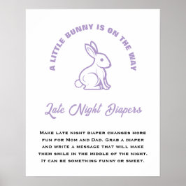 Poster Fraldas Noturnas Páscoa de coelho