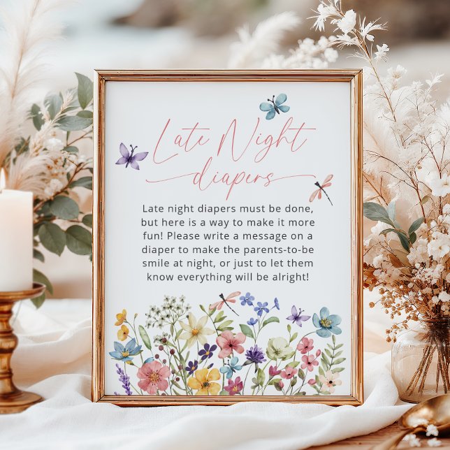 Poster Fraldas Noturnas Tardias do Jardim de Borboleta (Criador carregado)