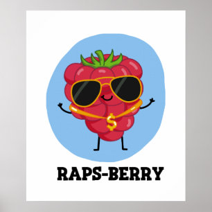 Poster Framboesa Engraçado de rap-berry