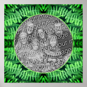 Poster Frame Verde Leafy Ferns Crie sua própria foto