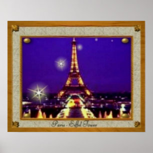 Póster Framed Eiffel Tower