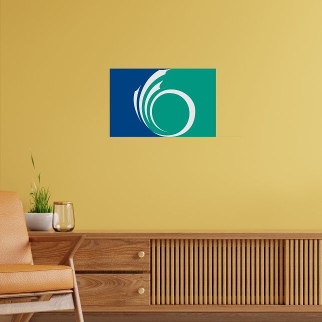 Poster Framed print with Flag of Ottawa, Canada (Sala de Estar 2)