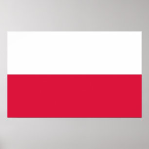 Póster Framed print with Flag of Poland