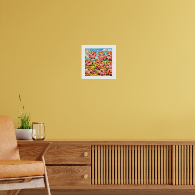 Poster Framin diz "EU AMO TUDO" (Sala de Estar 2)