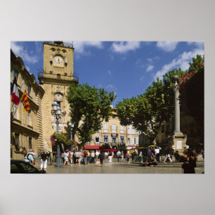 Póster França, Aix en Provence, La Place de la Maire