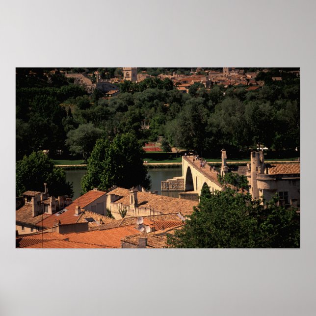 Poster França, Avinhão, Provença. Pont St, Benezet. (Frente)