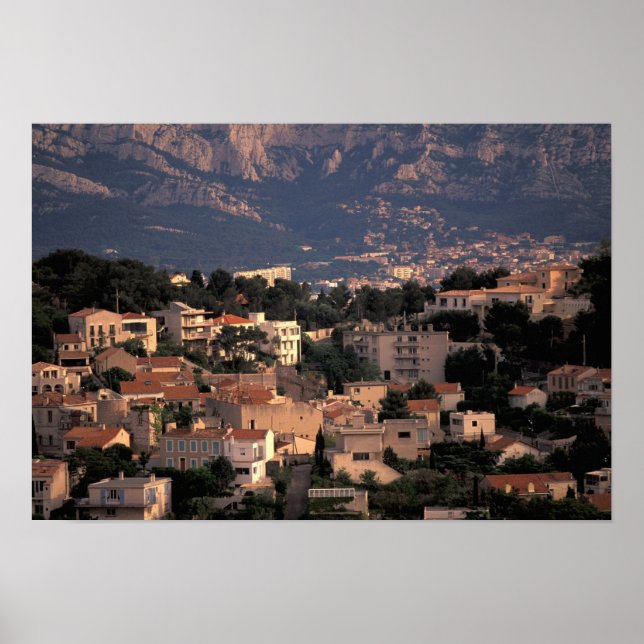 Poster França, Marselha, Provença. Subúrbios do sul (Frente)