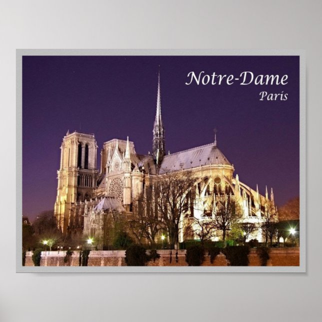 Poster França - Paris - Notre-Dame de Paris - (Frente)