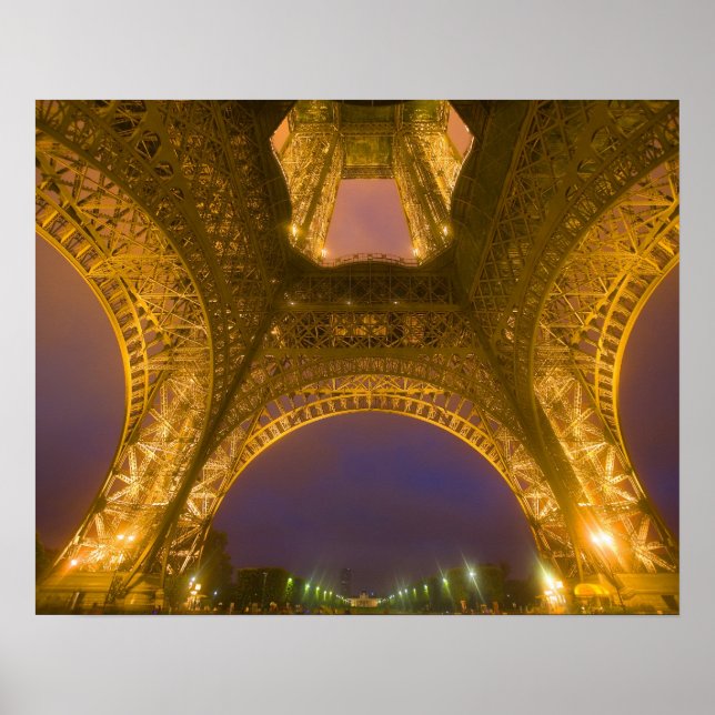 Poster França, Paris. Torre Eiffel iluminada em 2 (Frente)