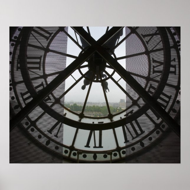 Poster França, Paris. Vista sobre o rio Sena através (Frente)