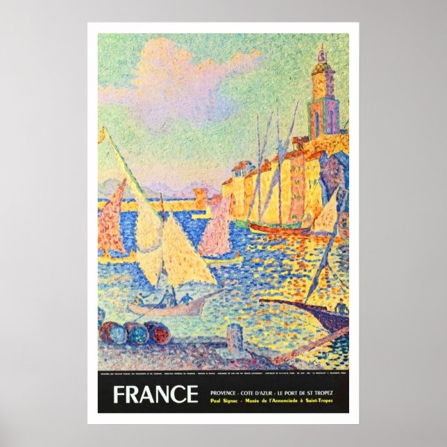 Poster França, Provença, riviera francesa, Ruas, porto de (Frente)