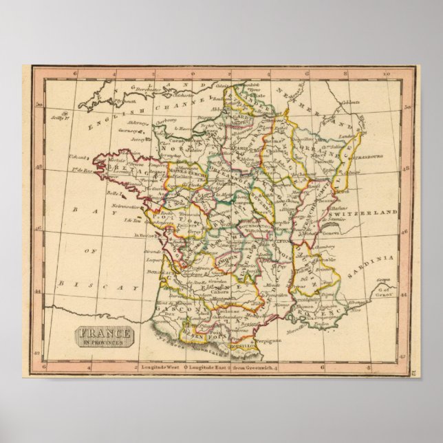 Póster França, províncias (Frente)