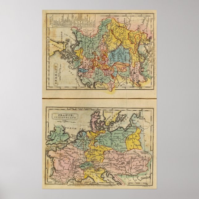 Póster França, Suiça, Alemanha (Frente)