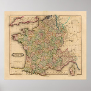Poster France, departamentos