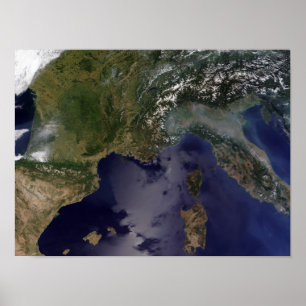 Póster France e norte do sul Italia