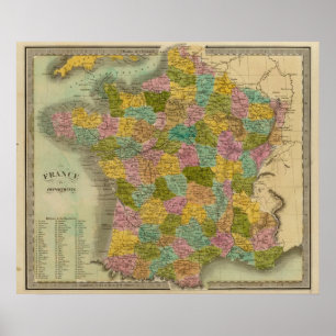 Póster France nos departamentos