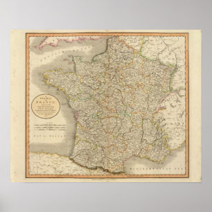 Póster France Provincial Boundaries
