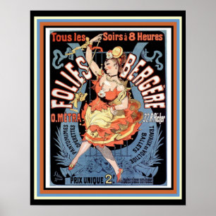 Poster francês 16 x 20 do anúncio do vintage de