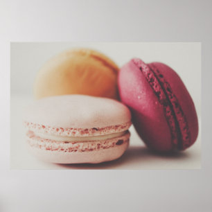 Poster Francês bonito Macaron