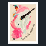 Póster Francês Cancan (Anúncio francês Vintage)<br><div class="desc">Vintage maravilhosa e tirada de um velho poster francês. Imagem vetorizada. Alta qualidade.</div>
