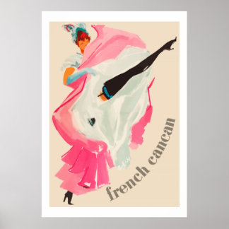 Póster Francês Cancan (Anúncio francês Vintage)