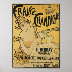 Póster Francês Champagne