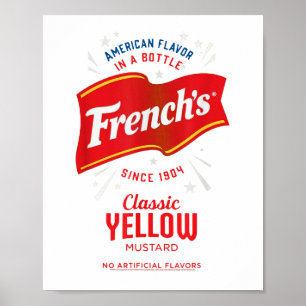Poster Francês Clique em Rótulo de Mostarda Amarela Foodi