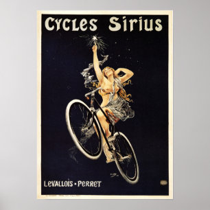 Poster francês Cycles Sirius Vintage