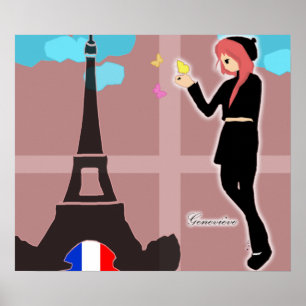 Poster francês da menina