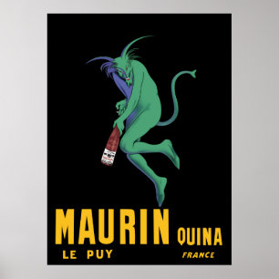 Poster francês da propaganda do absinto de Maurin