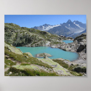 Poster francês de Blanc da laca dos cumes