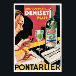 Póster Francês Flavour Liceur Ads Art Deco Vintage<br><div class="desc">REPRO. impressão da Aux gourmets Deniset plait, Anis supérieur Pontarlier, por Anonymous, em 1930. Digitalmente remodelado para trazer as cores originais, ainda melhores e corrigir tantas imperfeições quanto possível. Esta peça de arte ficaria excelente quando emoldurada em casa, escritório, bar, café, pub ou restaurante! Personalize o tamanho, a textura, a...</div>