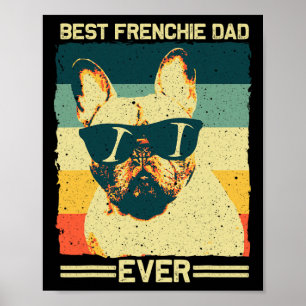 Poster Francês Pai Homens Pai Buldogue Francês Amor