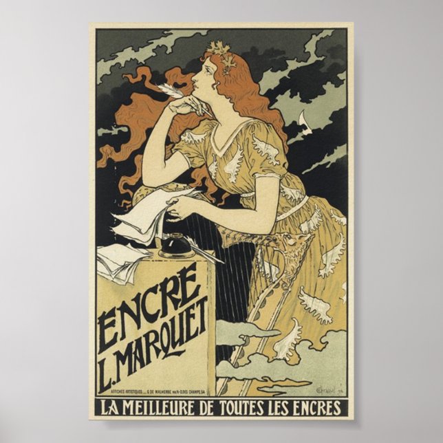 Póster Francês Vintage Art Nouveau (Frente)