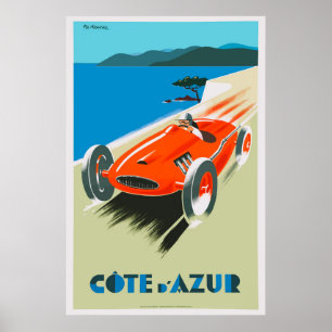 Poster francês Vintage Cote d'Azur
