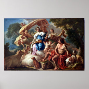 Poster Francesco de Mura Juno (Hera) comete o Io a Argus