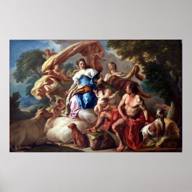 Poster Francesco de Mura Juno (Hera) compromete Io a Argu (Frente)