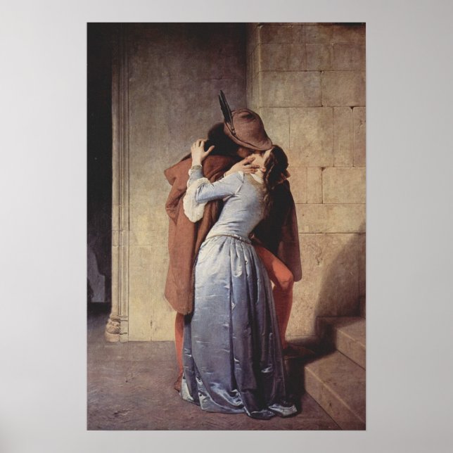 Póster Francesco Hayez Kiss (Frente)