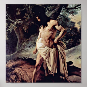 Póster Francesco Hayez - Samson e o Leão