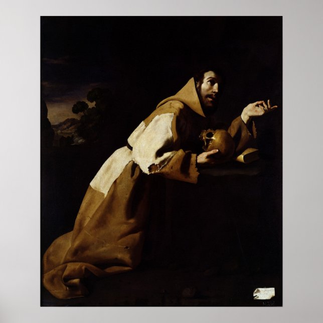 Póster Francis em Meditação, 1639 (Frente)