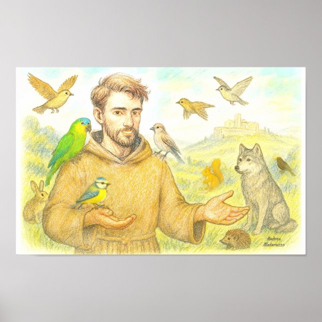 Poster Francis, o sermão para os pássaros e animais (Frente)